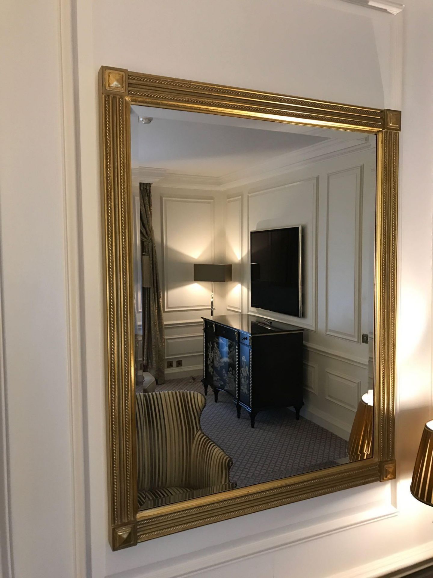 Empire Style Gilded Accent Mirror 84 x 107cm Room 603