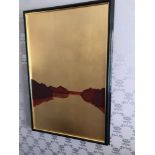 Giclee Landscape Gold And Red Mountains With Horizon 102 x 69cm Room 615