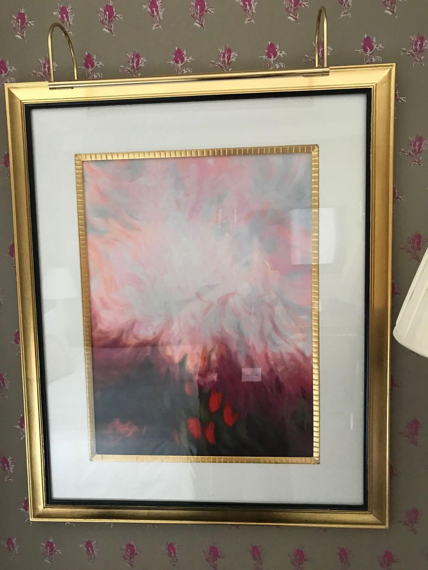Abstract Lithograph Flame Clouds Framed 71 x 86cm Room 637