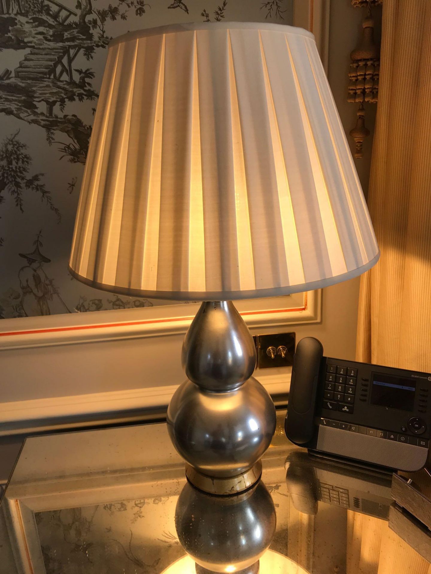 A Pair Of Heathfield And Co Gourd Textured Ceramic Table Lamp With Shade 70cm Room 617