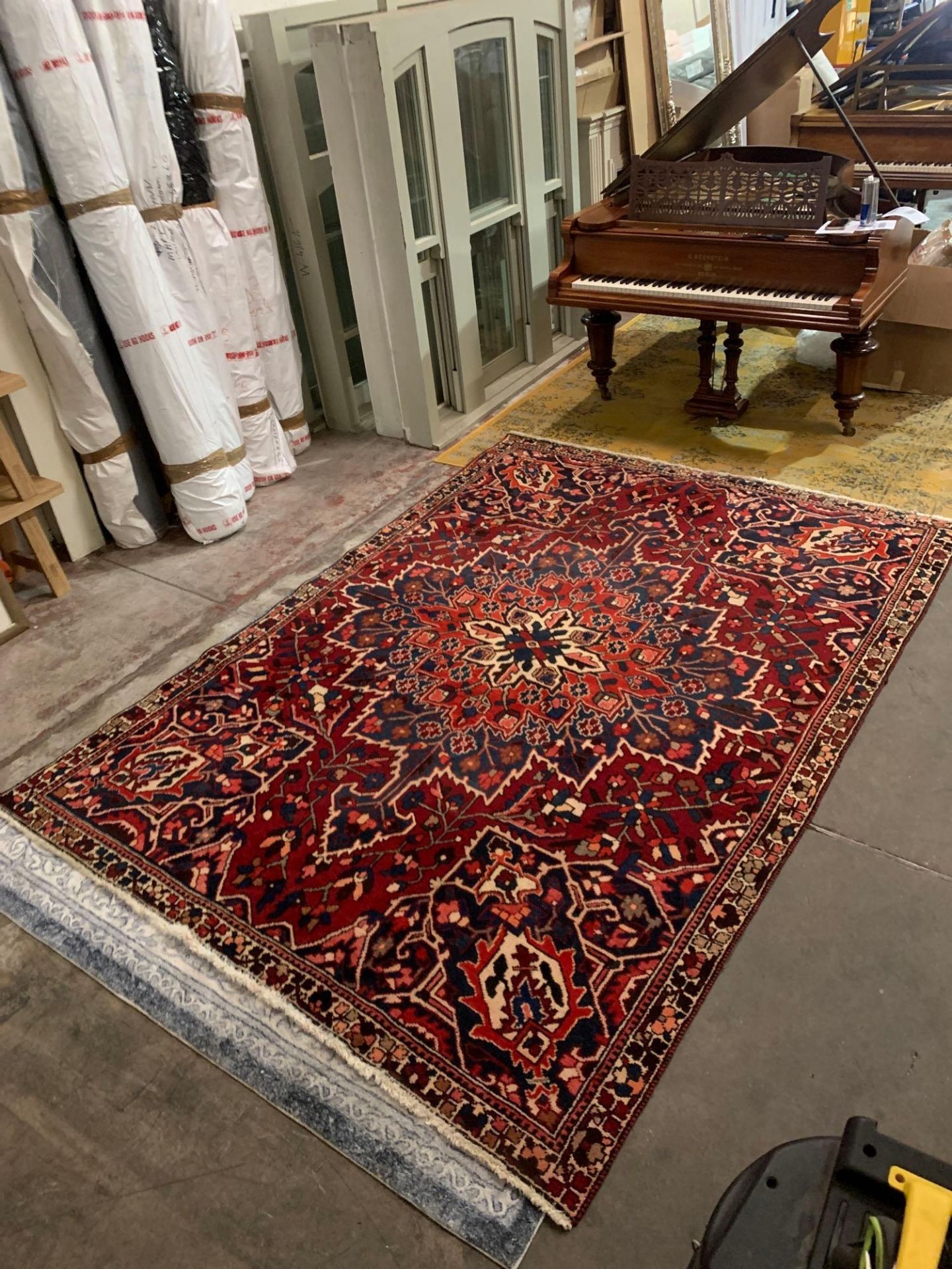 Azerbaijani Style Carpet Wool Pile Quality And High Artistic Value Hand Made Red Ground With A - Image 8 of 8