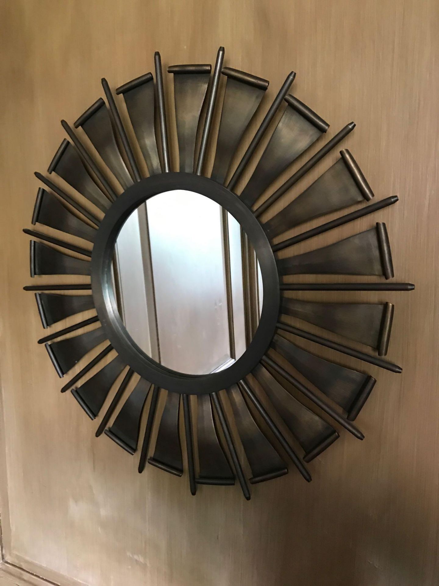 Sculptural Bronzed Accent Mirror 70cm Room 611 - Image 2 of 2