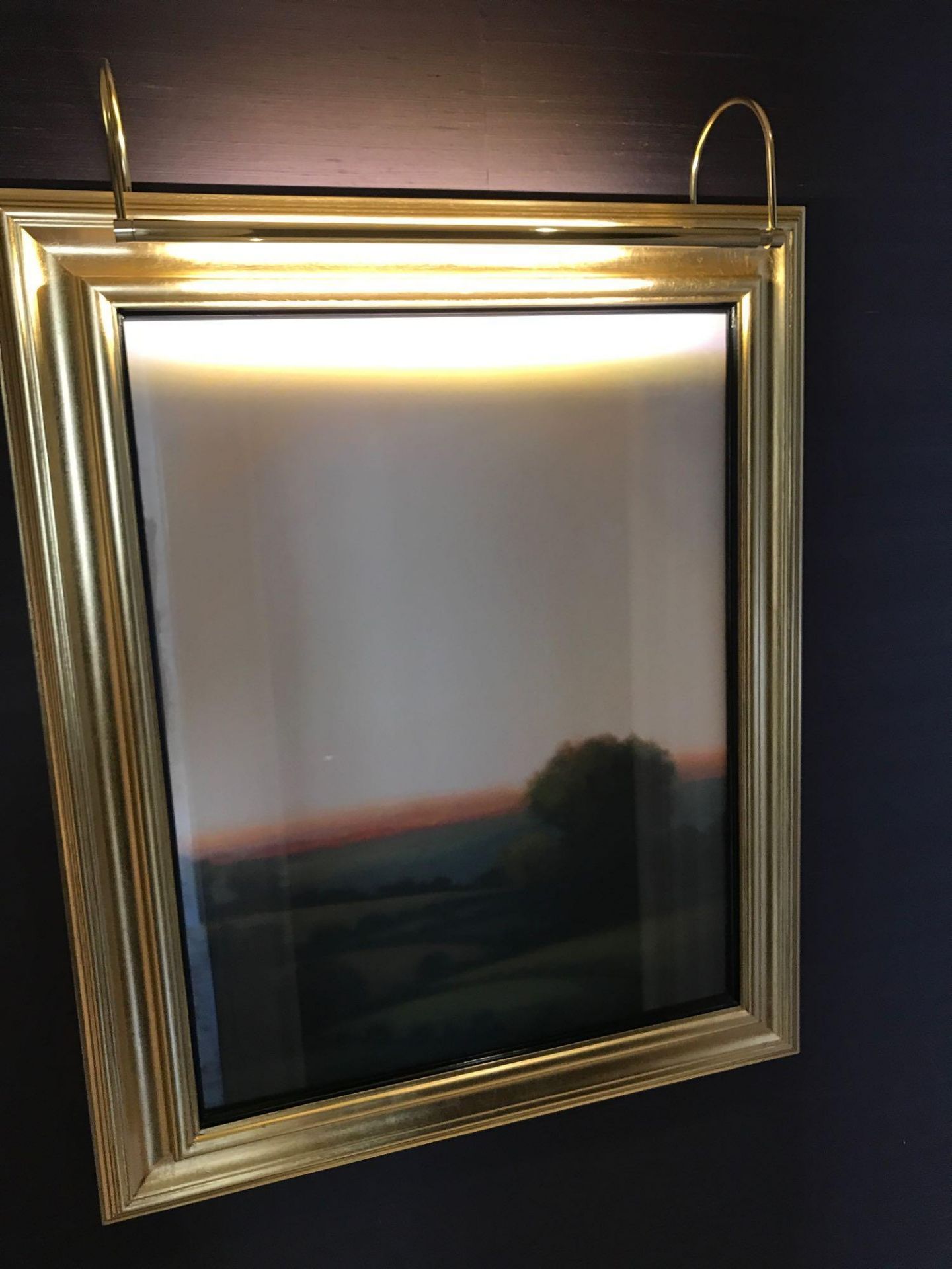 Framed Lithograph Landscape With Picture Light 65 x 78 Room 622