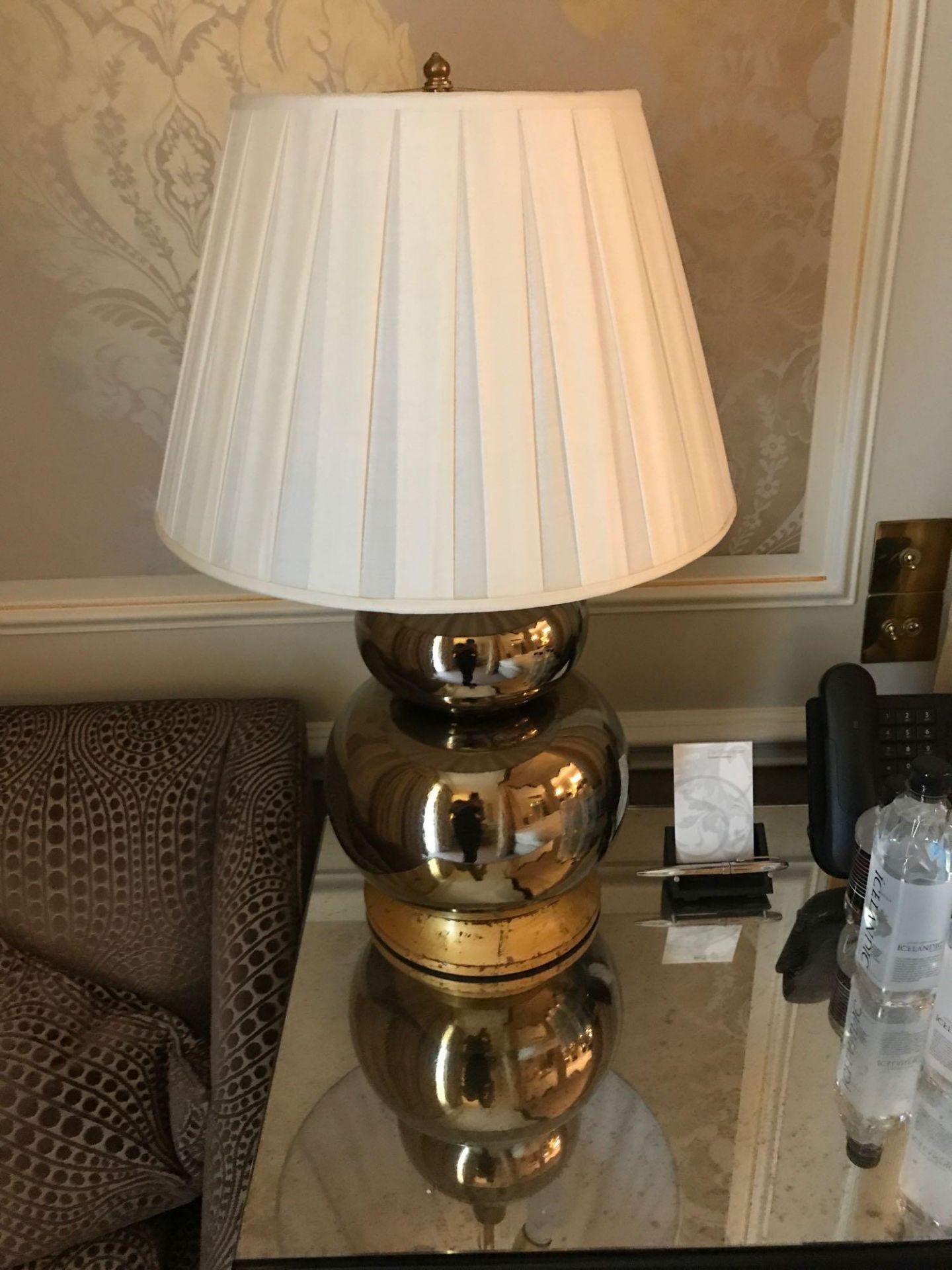 A Pair Of Heathfield And Co Louisa Glazed Ceramic Table Lamp With Textured Shade 77cm Room 609