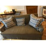Donghia Classic Upholstered Three Seater Sofas Complete With Scatter Cushions 180 x 82 x 85cm Room