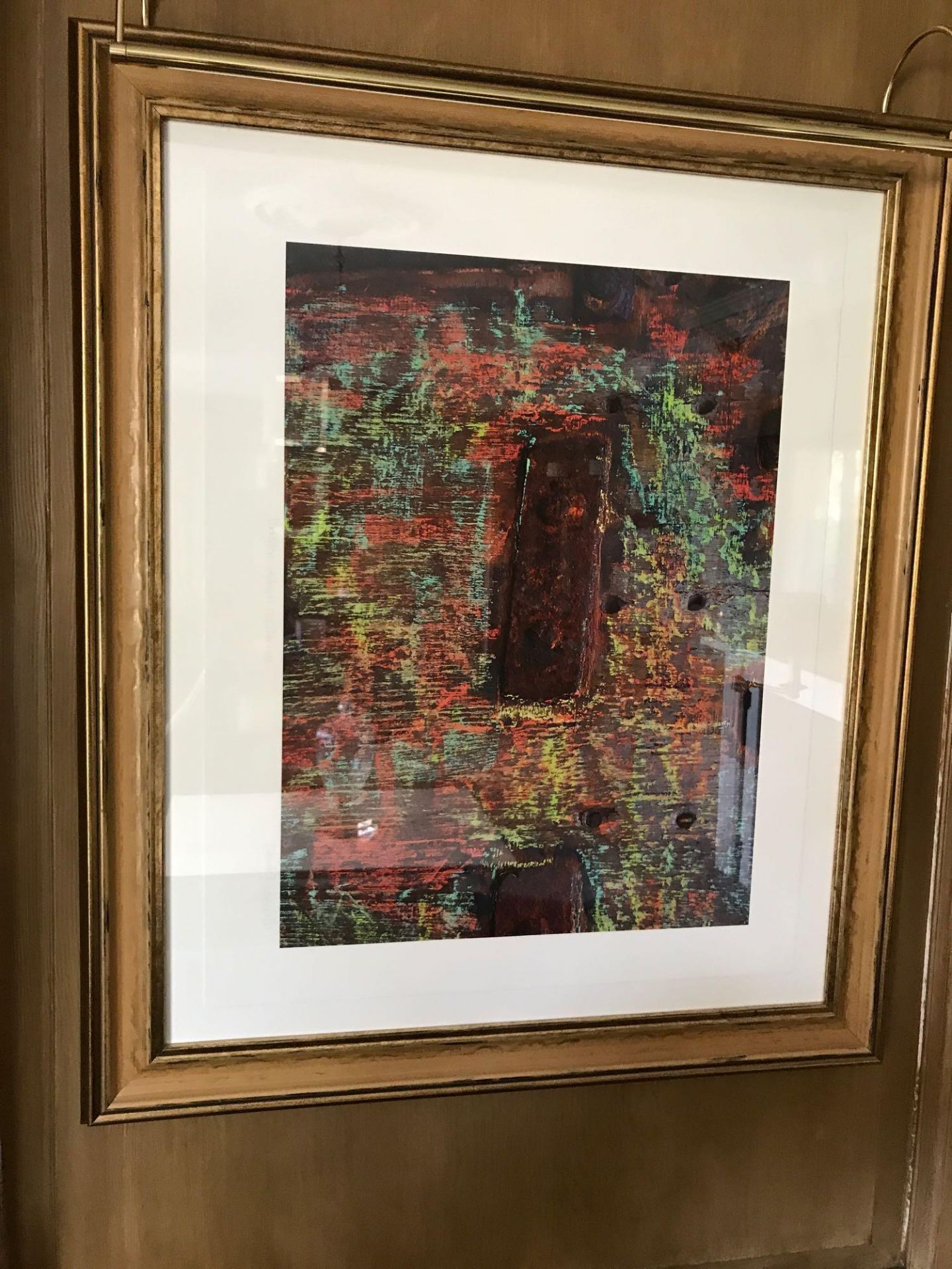 Framed Abstract Art Work With Picture Right 89 x 75cm Room 611 - Image 2 of 2