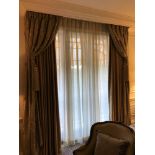 A Pair Of Silk Drapes And Jabots 255 x 245cm Room 603