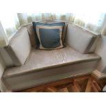 Custom Upholstered Trapezoid Bay Window Seat Cushion Pad And Scatter Cushions Set 120 x 60cm Room