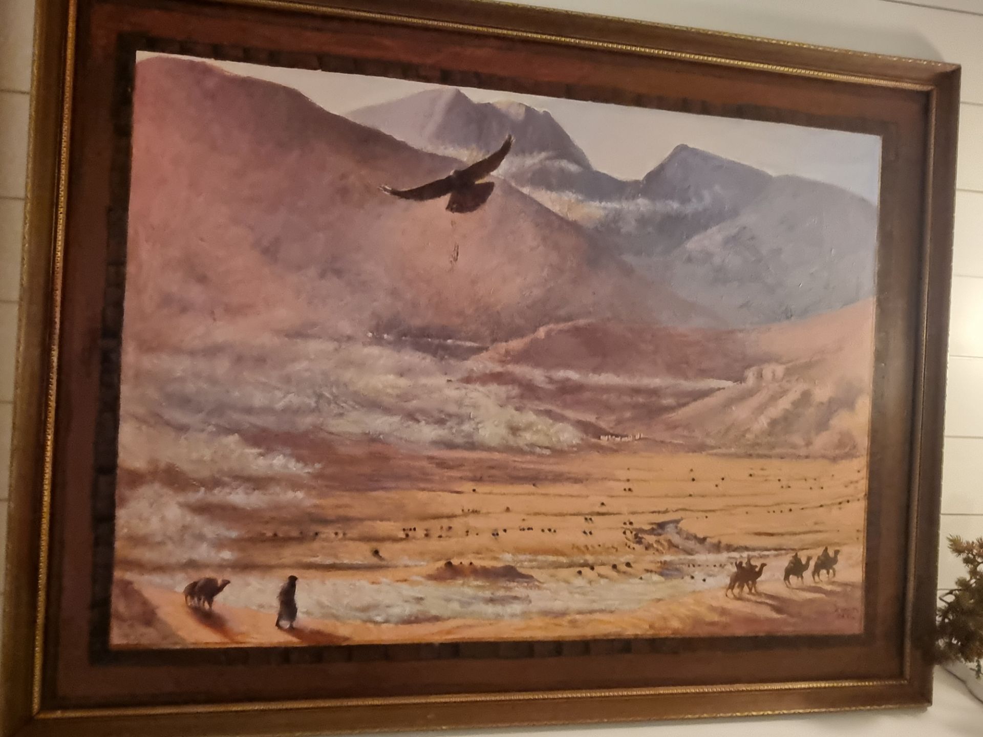 Framed Art Alan Healey (British) An interesting large vintage painting signed by Alan Healey and - Bild 3 aus 4