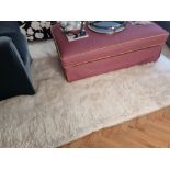 AREA RUG Hand Selected 100% Baby Alpaca Yarn natural pile, pure white 2M X 3.3M (Apt 10)