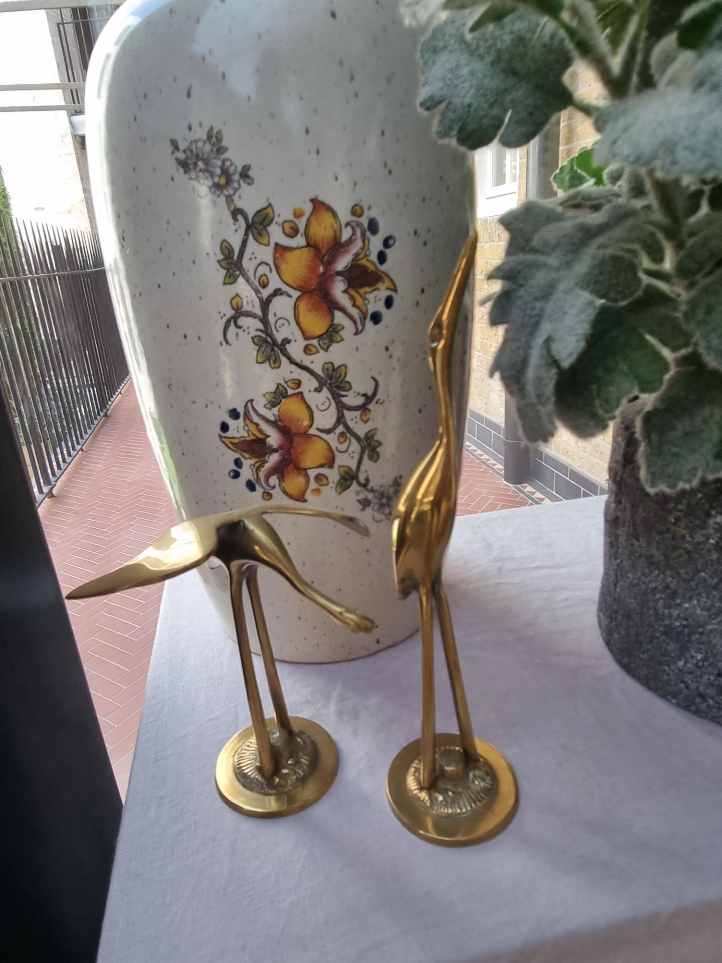 A set of 2 - Herons Brass Decorative Sculpture Objets (Apt 1) - Bild 2 aus 2