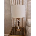 A Pair of crystal and alabaster table lamp by Banci Firenze Florentine Italian 1950 The total height