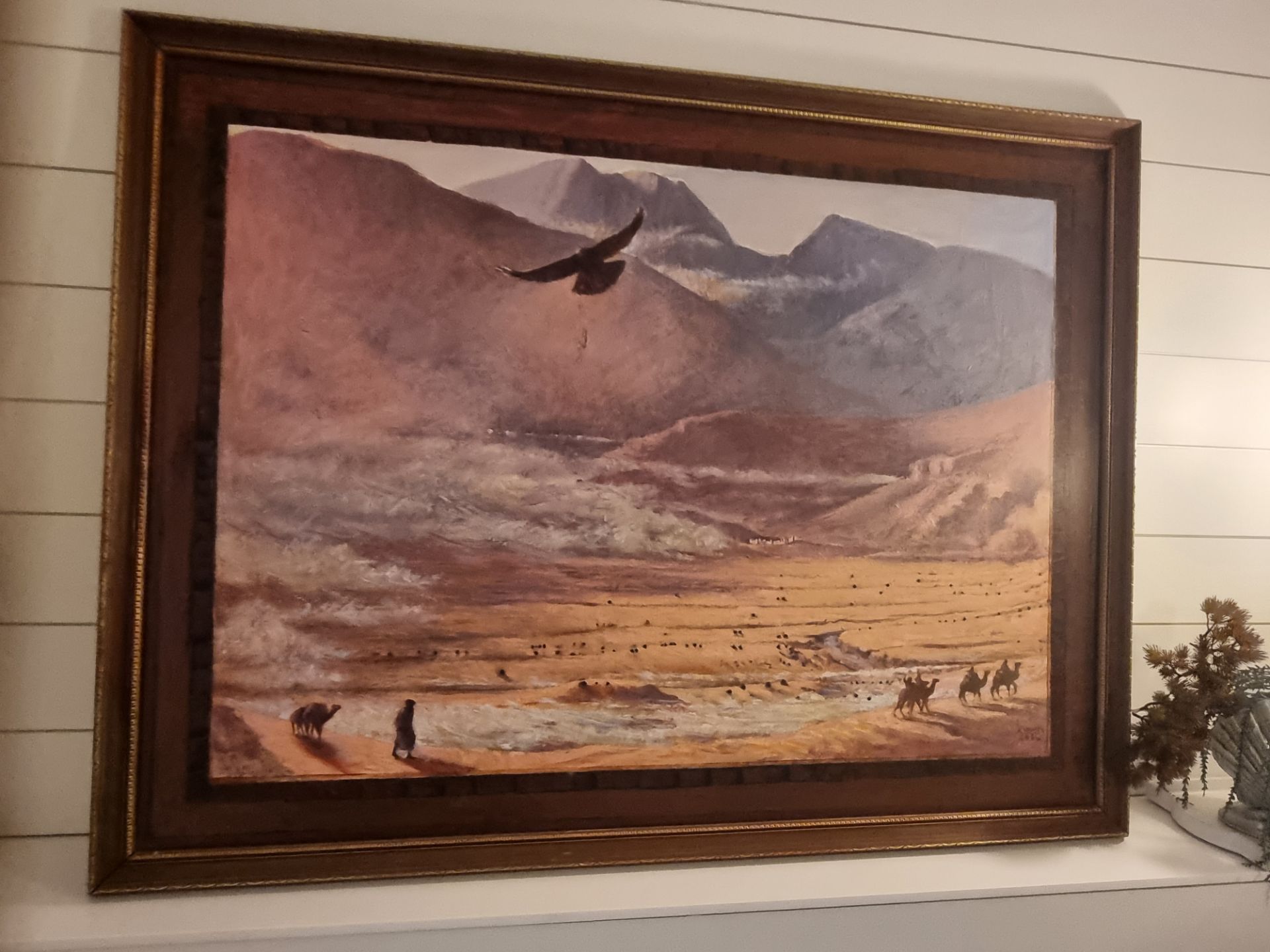 Framed Art Alan Healey (British) An interesting large vintage painting signed by Alan Healey and - Image 2 of 4
