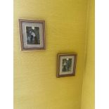 Two Antique Coloured Framed Prints (Apt 16)