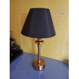A pair of Phileas rechargeable table lamp finishedin antique bronze 36cm with shade  Designed by