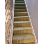 Custom design smooth amber stair and landing carpet 100% New Zealand wool amber  colour (see