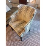 Accent Chair In Upholstered Striped Fabric 65 x 49 x 84cm (Room 704 & 705)