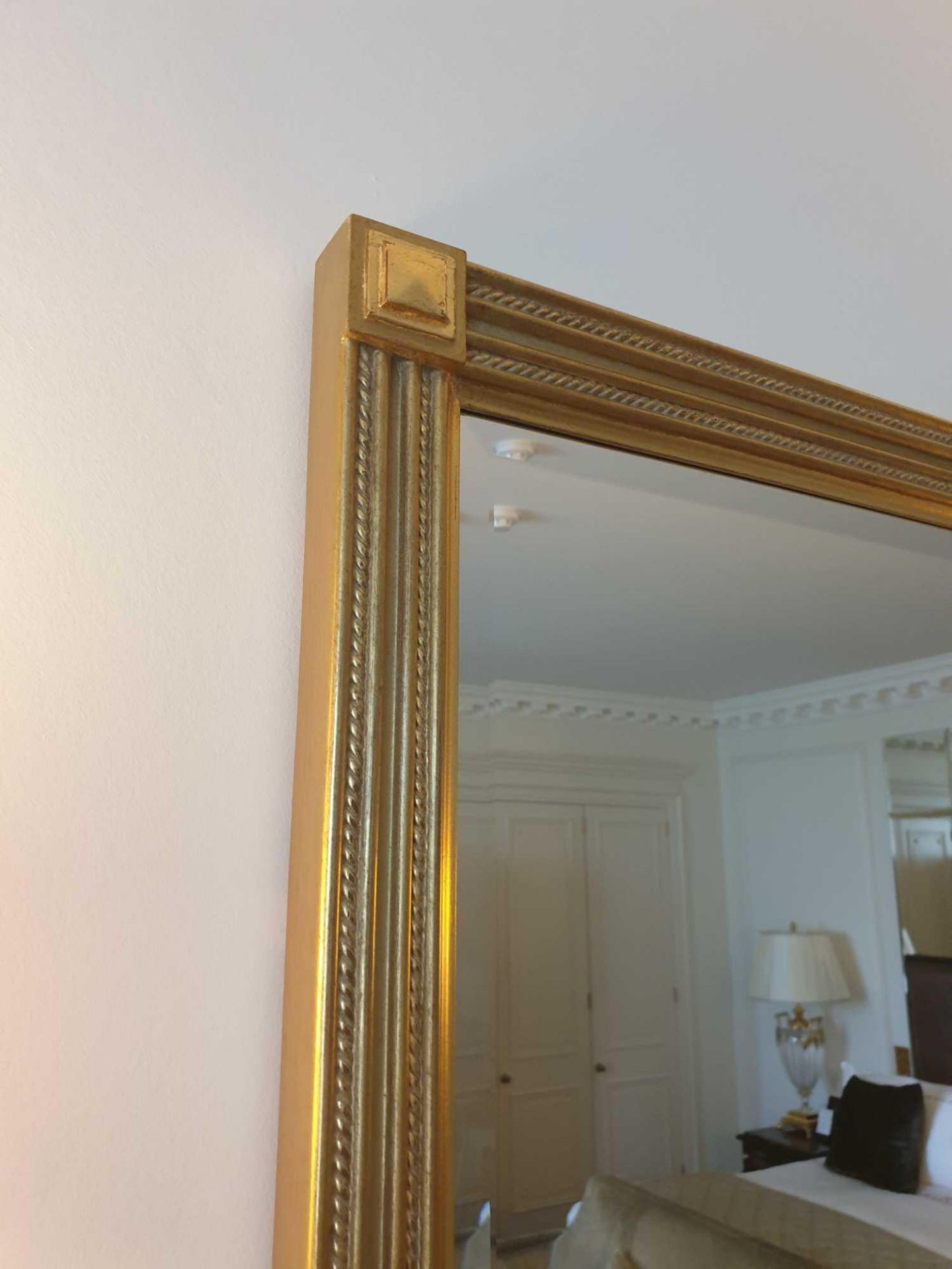 Bevelled Full Length Dress Mirror Gold Detail (Room 704 & 705) - Image 2 of 2