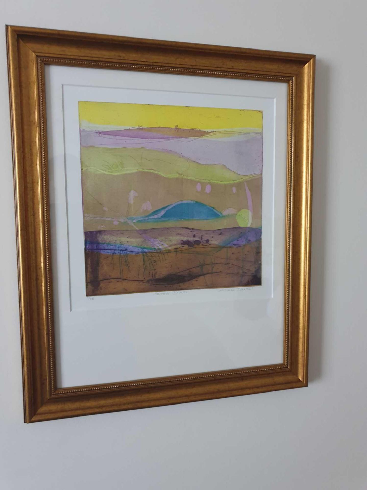 Louise Davies (British) Limited Edition Etching Titche 'Summer Dawn' 5 Of 75 Titled Signed And