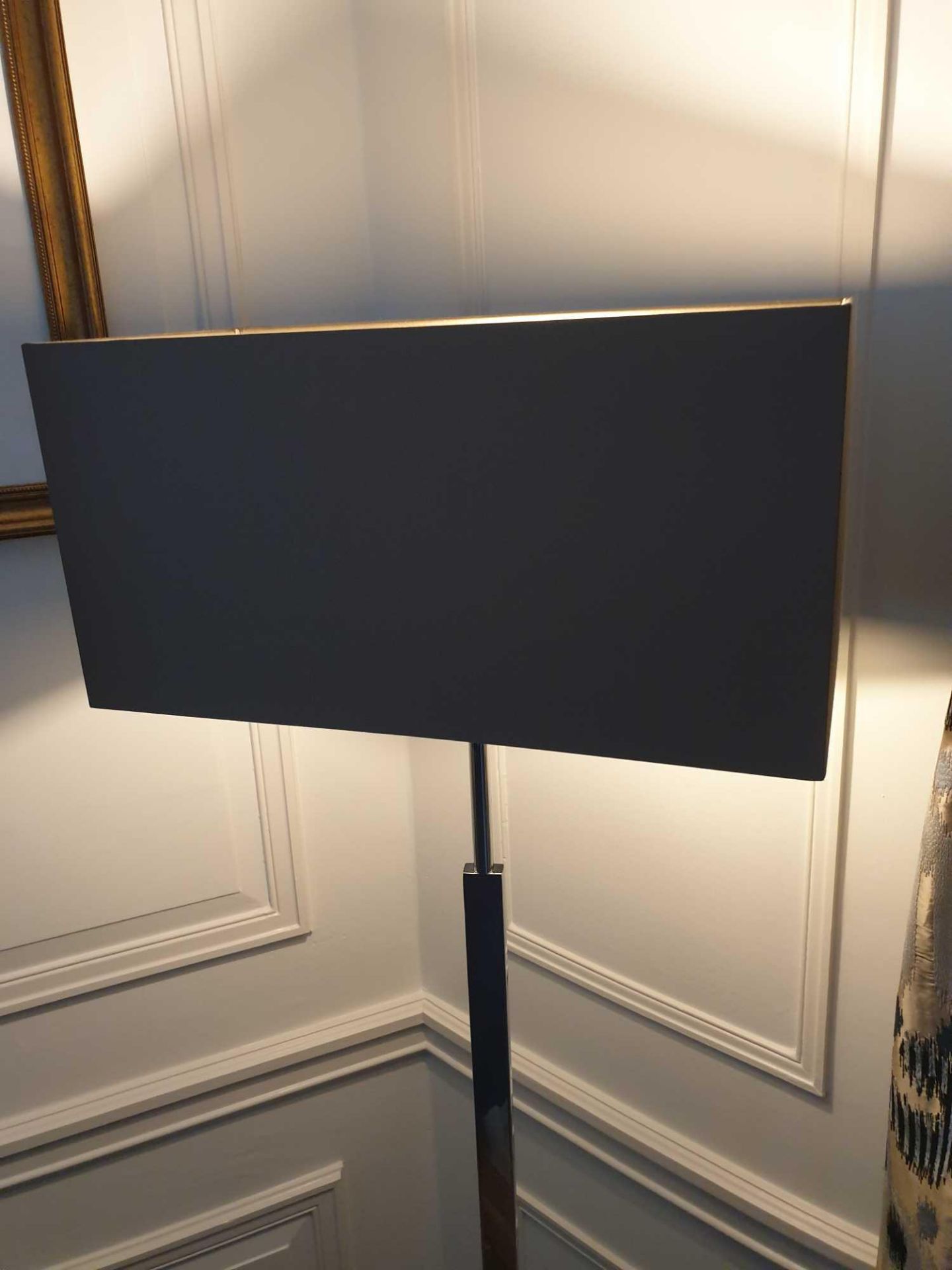 Heathfield And Co Dakota Contemporary Floor Lamp Chrome Complete With Shade 158cm (Room 702 & 703) - Image 2 of 2