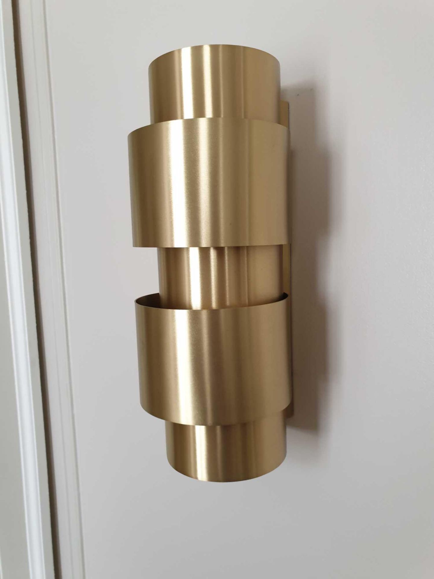 2 x LED Antique Brass 2 Light Indoor Wall Light Antique Brass 30CM (Room 723 & 724)