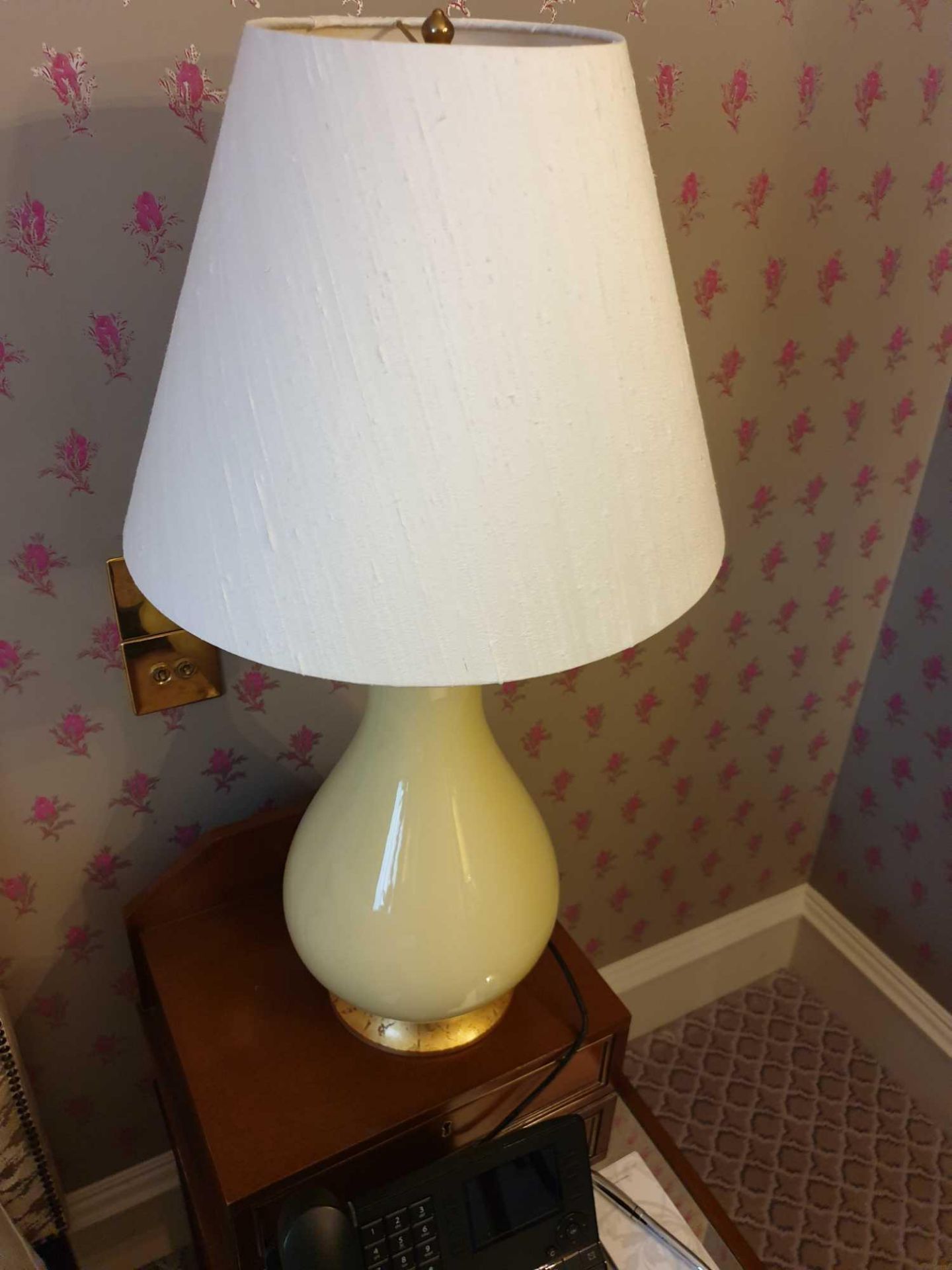 A Pair Of Heathfield And Co Louisa Glazed Ceramic Table Lamp With Textured Shade 77cm (Room 726) - Image 3 of 4