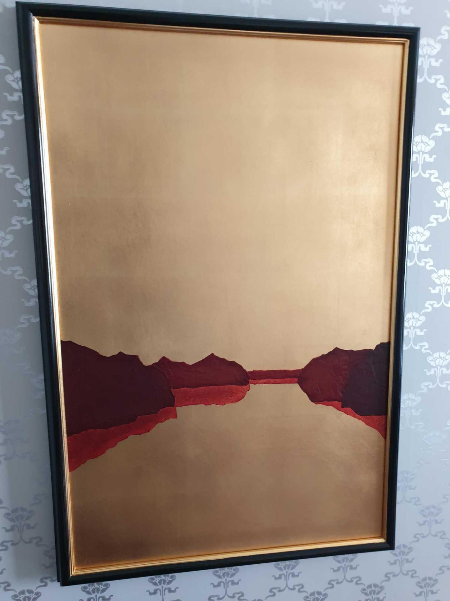 Giclee Landscape Gold And Red Mountains With Horizon 102 x 69cm (Room 715)