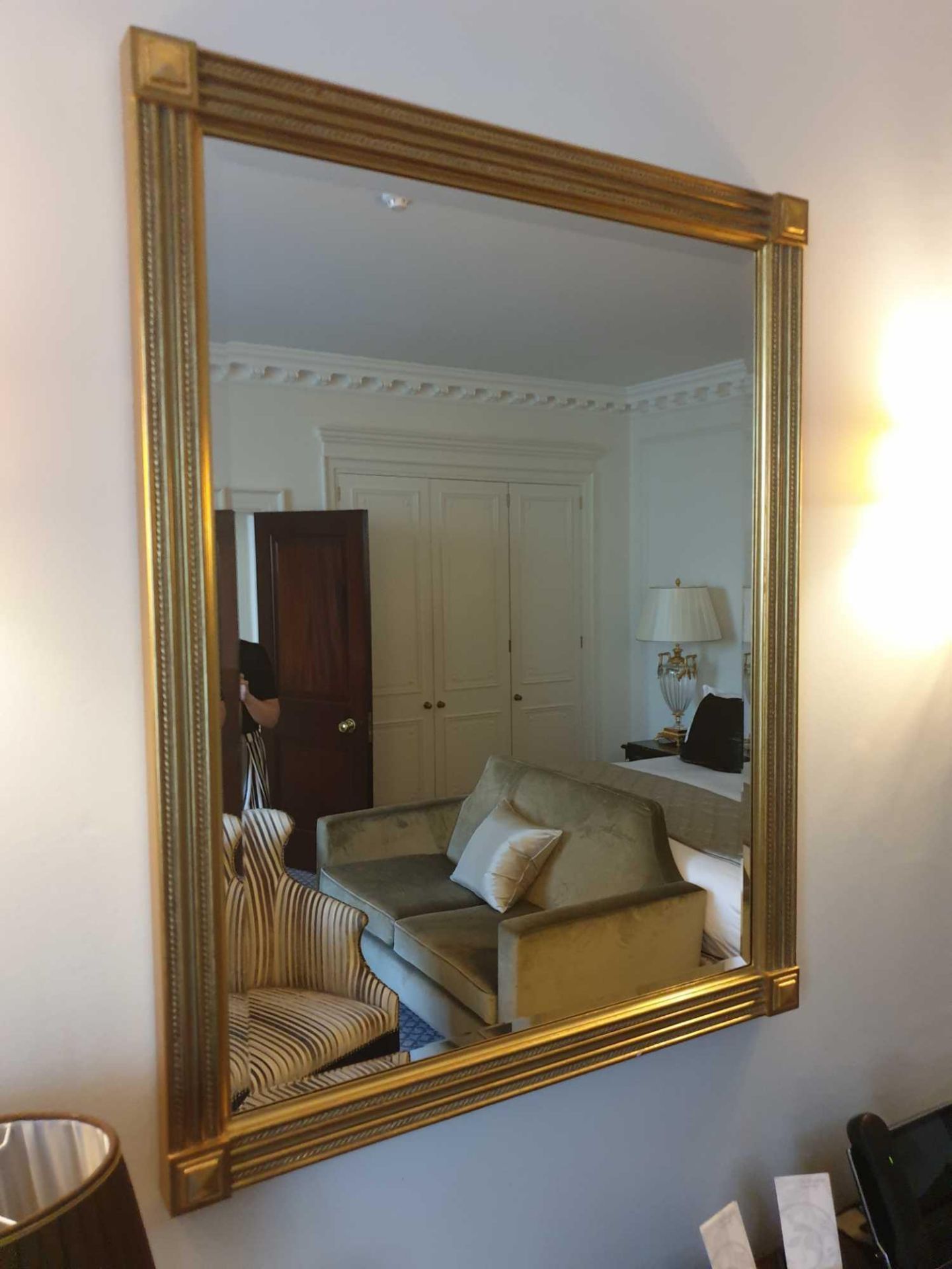 Bevelled Full Length Dress Mirror Gold Detail (Room 704 & 705)