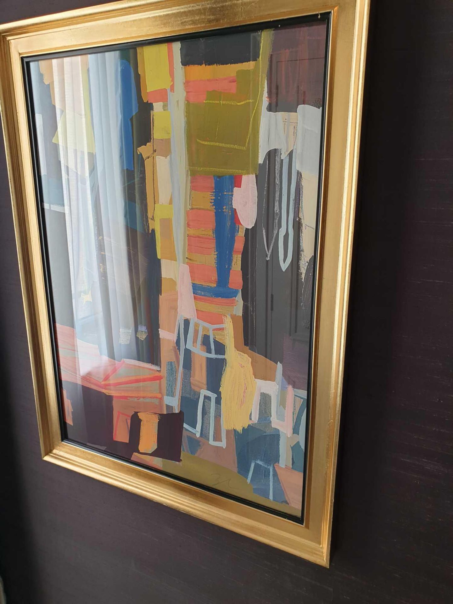 Abstract Lithograph Framed 85 x 65cm (Room 720)