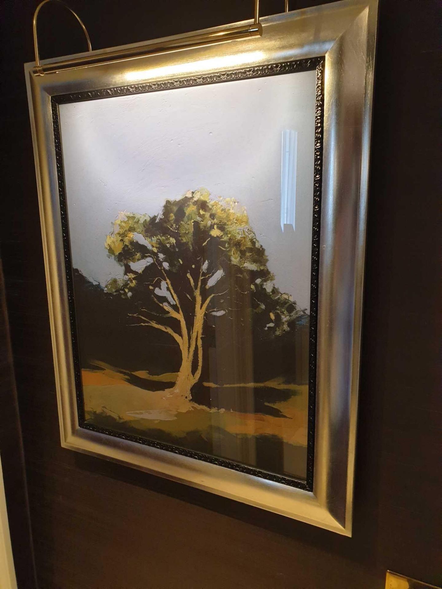 Landscape Lithograph Print Framed Depicting A Tree 62 x 76cm (Room 729)