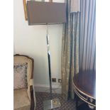 Heathfield And Co Dakota Contemporary Floor Lamp Chrome Complete With Shade 158cm (Room 701)