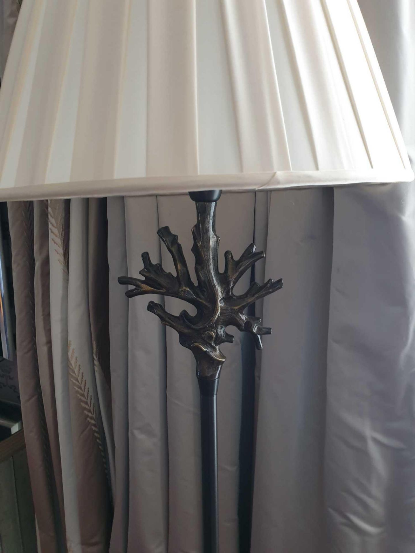 Heathfield And Co Coral Standard Lamp With Linen Shade, 180cms (Room 725) - Image 2 of 2