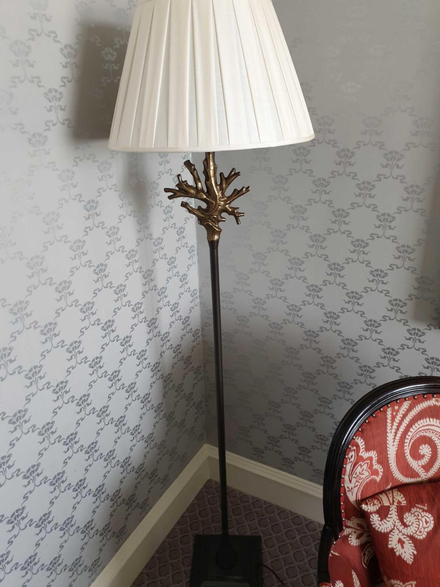 Heathfield And Co Coral Standard Lamp With Linen Shade, 180cms (Room 715)