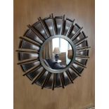 Sculptural Bronzed Accent Mirror 70cm (Room 710 & 710)