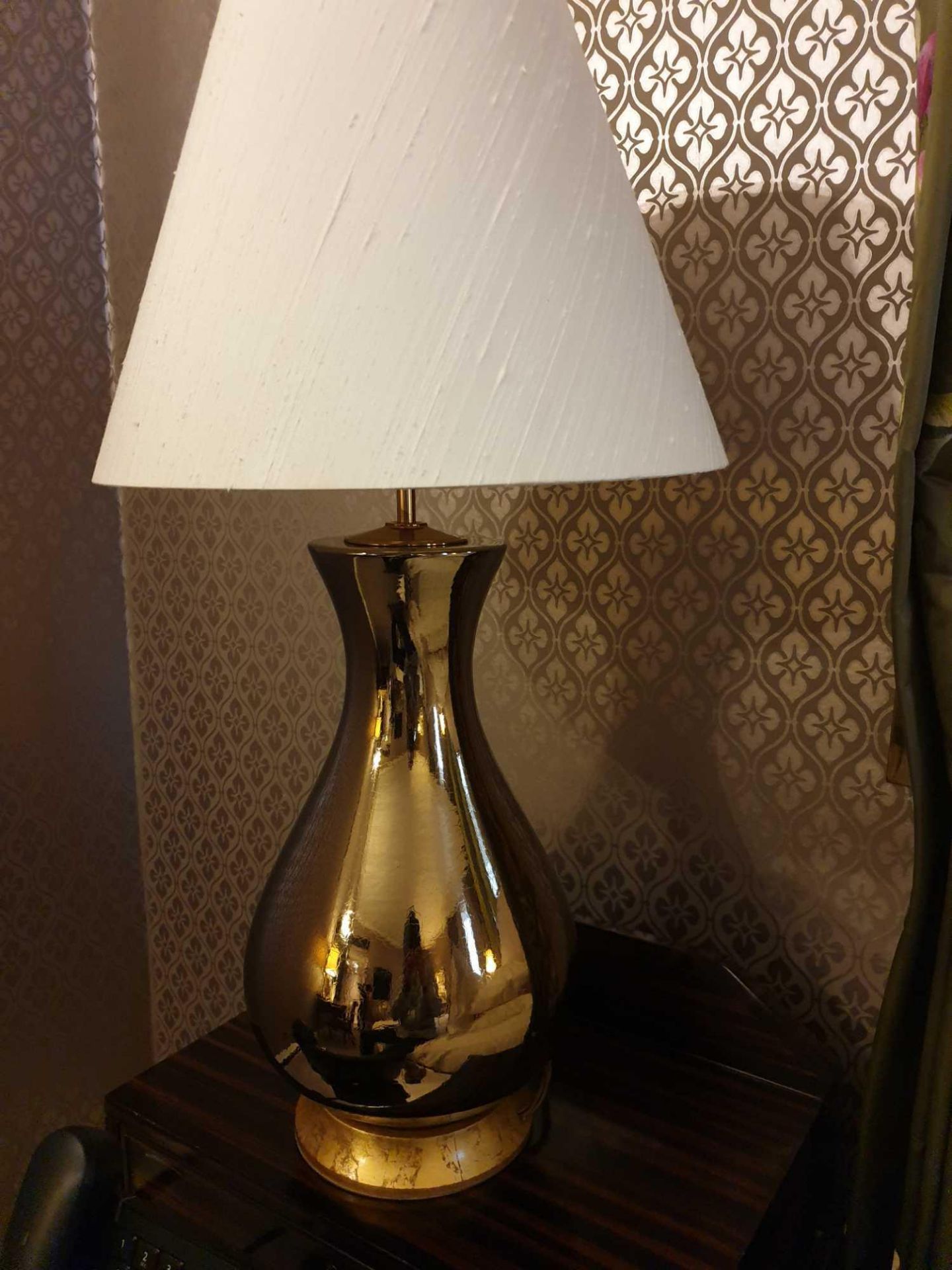 A Pair Of Heathfield And Co Louisa Glazed Ceramic Table Lamp With Textured Shade 77cm (Room 727)