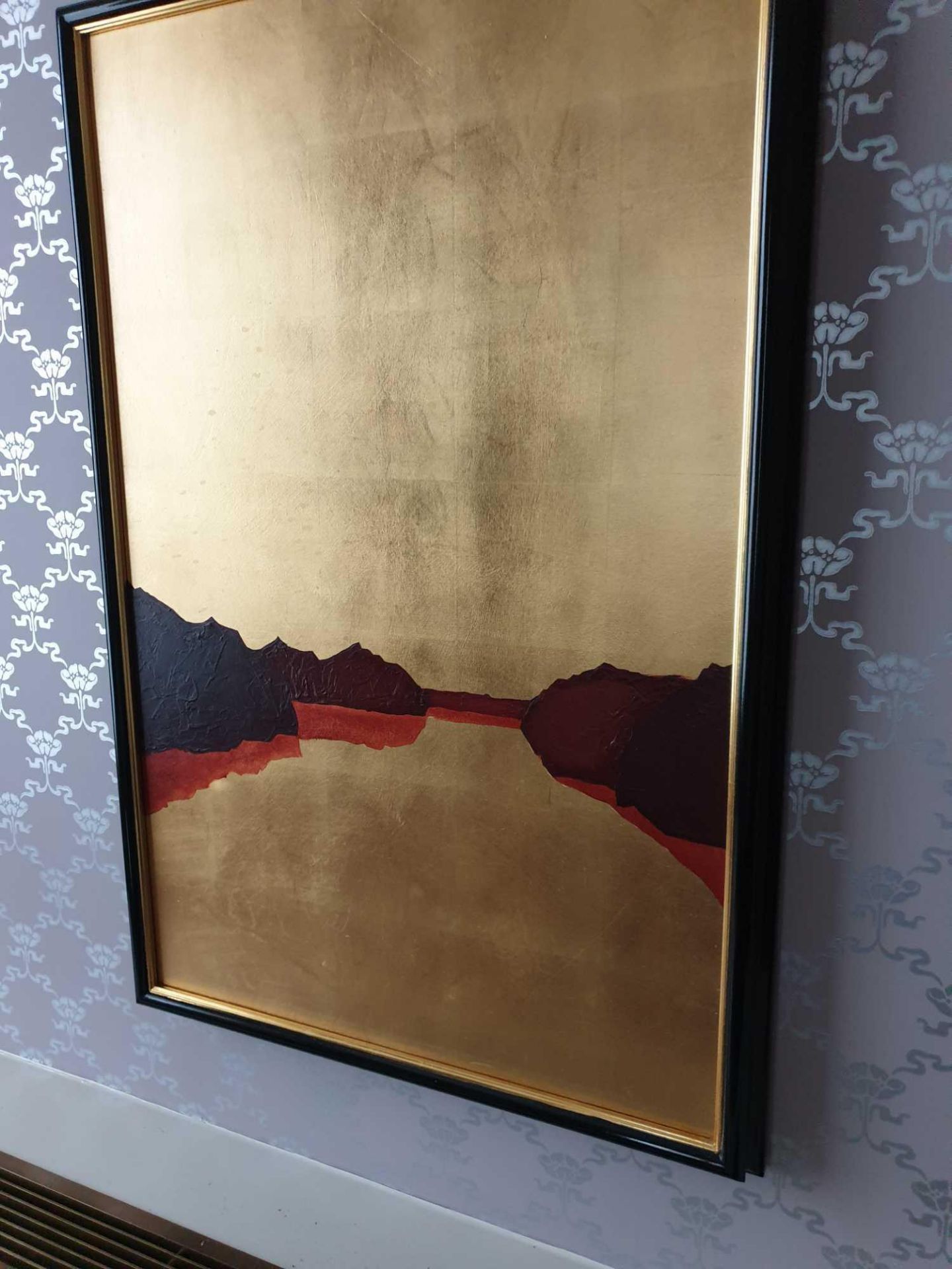 Giclee Landscape Gold And Red Mountains With Horizon 102 x 69cm (Room 725)