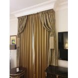 A Pair Of Silk Drapes And Jabots 180 x 280cm (Room 701)