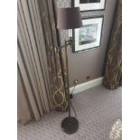 Library Floor Lamp Finished In English Bronze Swing Arm Function With Shade 156cm