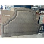 Headboard upholstered in faux leather with stud detail 200 x 140cm