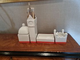 Seletti Italy Desk organizer Desktructure Fine Porcelain 33 Ã— 6.5  x  h. 11cm  (Apt 1)