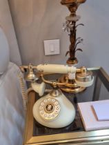 Betacom Regal French Retro/Vintage Style Push Button Rotary Telephone Phone (Apt 10)