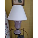 A pair of Vaughan Menerbes Table Lamp glazed ceramic  Based on an antique Victorian lamp, the