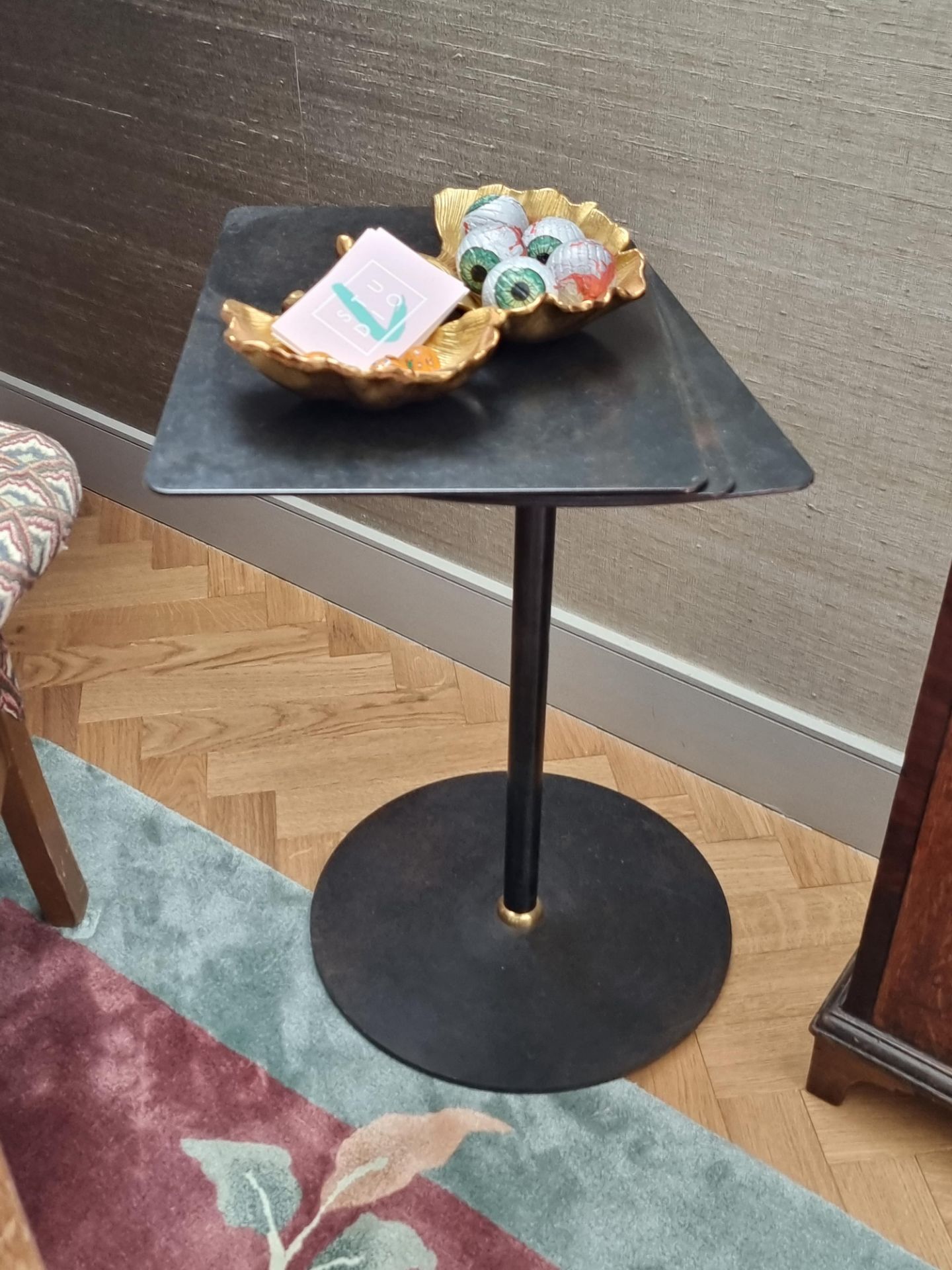 Fan side table An incredibly useful and stylish little occasional or side table, fabricated in - Image 2 of 3