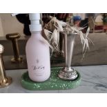 1 x Charlie Rose 300ml pink glass bottles pale pink glass bottles capacity 300ml with a stainless