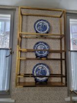 A set of 6 x Masons Ironstone 'Willow' Blue and White Dinner Plates (Apt 1)