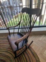 American Mid-19th Century Boston Rocker, circa 1840 This is a lovely example of a Classic American