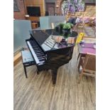 Kawai GM-10K Baby Grand Piano in polished ebony black complete with adjustable piano stool