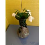 1960s Scavo Vase w/crepe snowdrops (Apt 16)