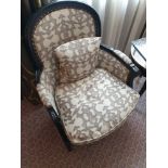 A Pair Louis XV Style Bergere The Slightly Flared Arms Have Upholstered Armrests Upholstered In