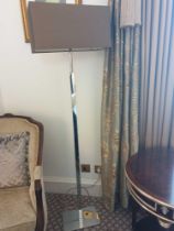 Heathfield And Co Dakota Contemporary Floor Lamp Chrome Complete With Shade 158cm